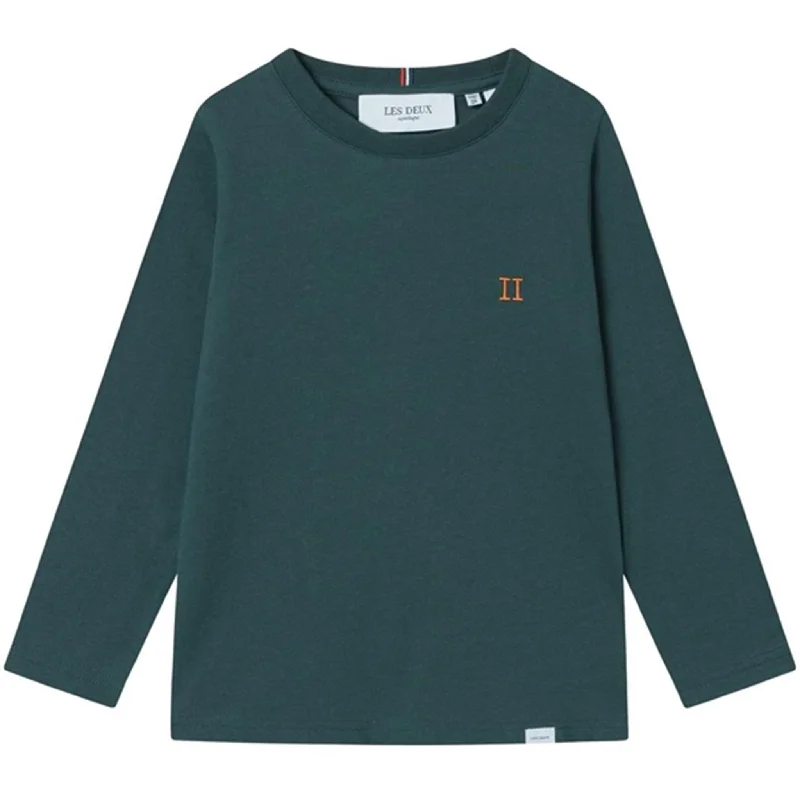 Wrap ShirtsLes Deux Kids Pine Green/Orange Nørregaard Blouse