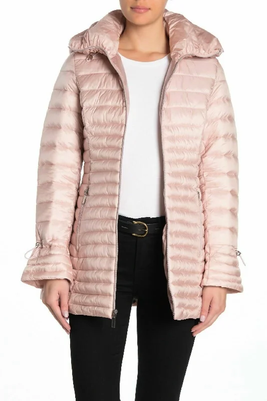 Urban JacketsSegal Lightweight Winter Puffer Jacket In Pink