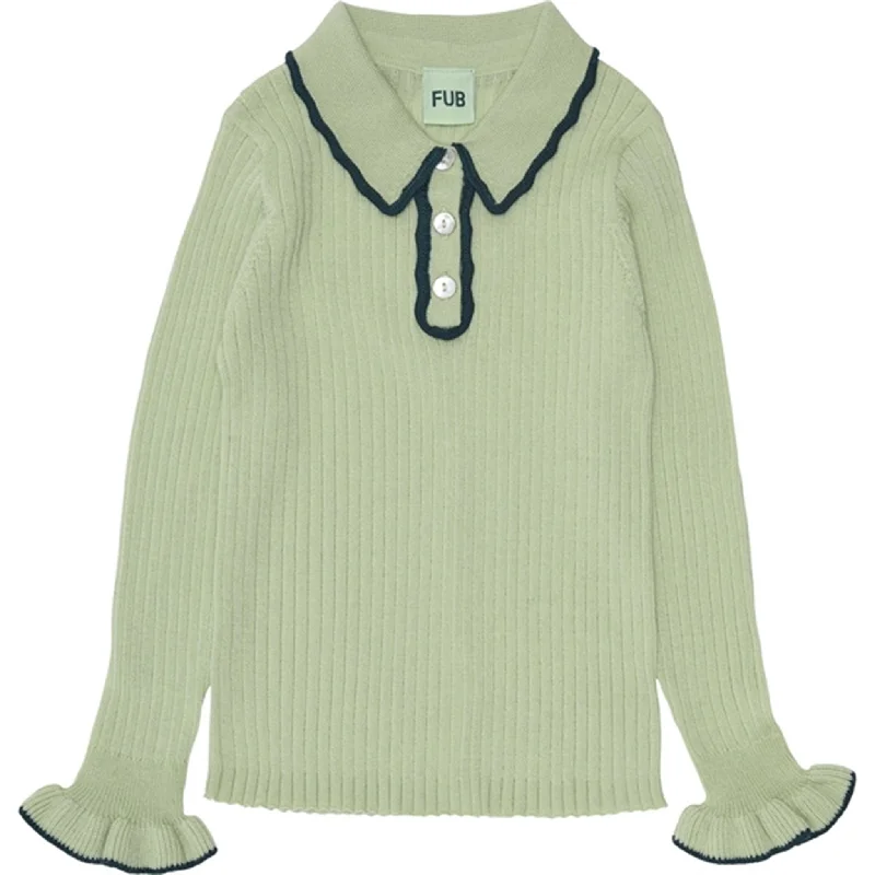 Rayon ShirtsFUB Rib Blouse Pistachio