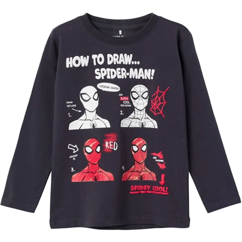 Statement ShirtsName it India Ink Sepp Spiderman Blouse