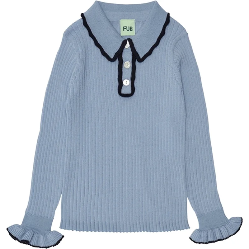 Wool ShirtsFUB Rib Blouse Sky