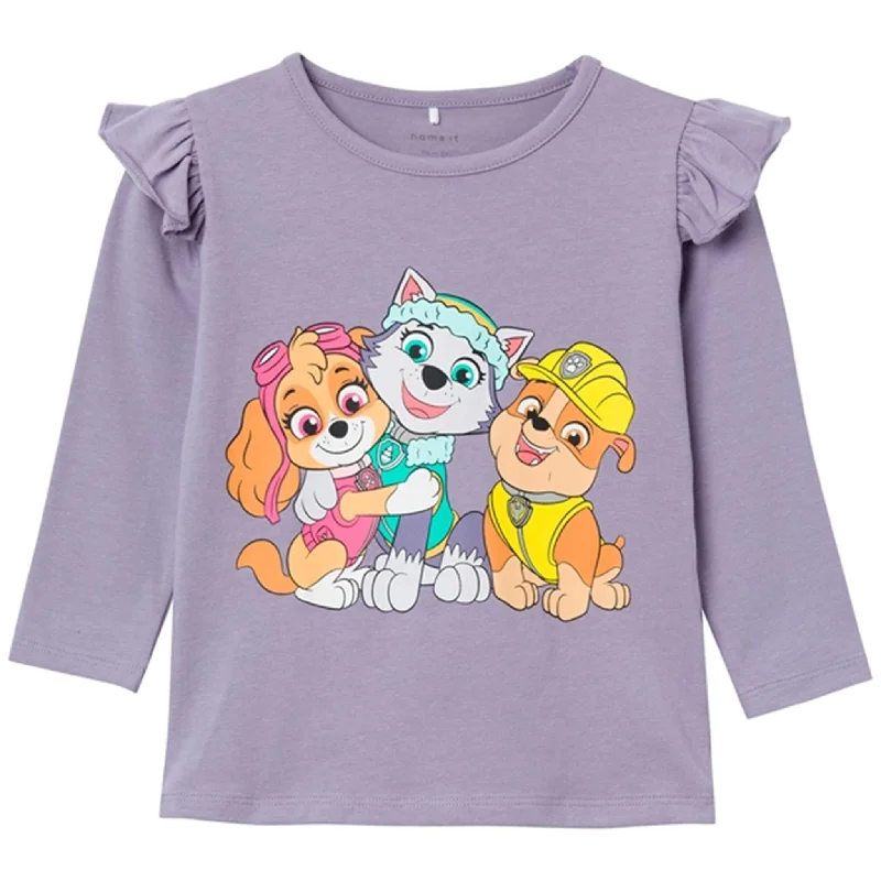 Metallic ShirtsName it Lavender Gray Jebina Paw Patrol Blouse