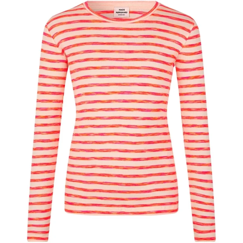 Rainproof ShirtsMads Nørgaard 2x2 Cotton Stripe Talino Blouse Stripe/Diva Pink