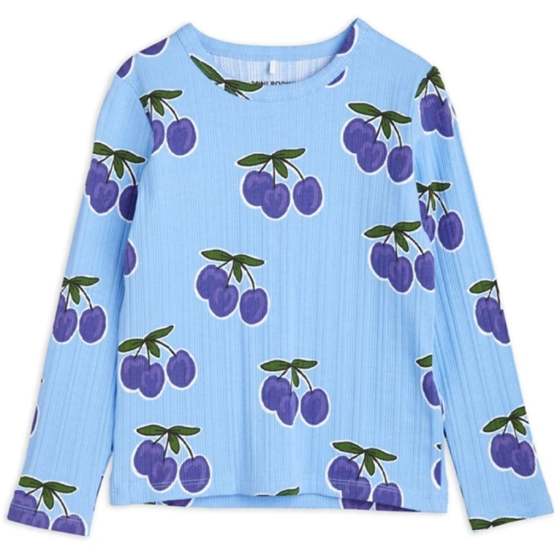 Hooded ShirtsMini Rodini Plum Aop Blouse Blue