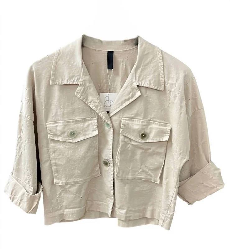 BlazersWomen's Distressed Jacket In Khaki