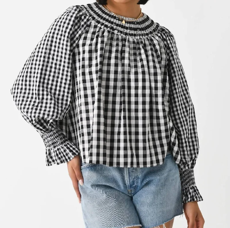 Peplum ShirtsHayes Blouse In Black/white