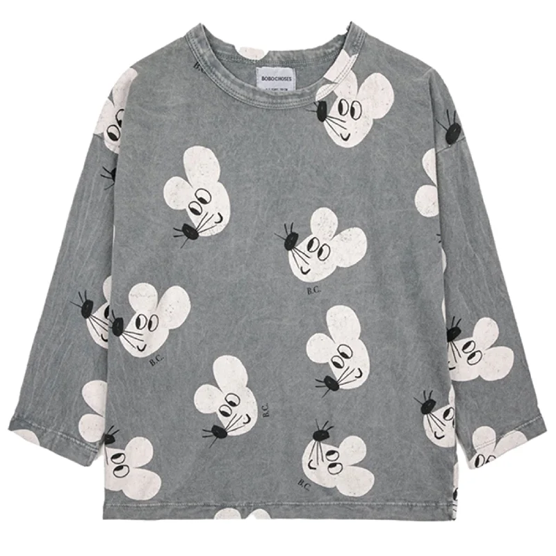 Bamboo ShirtsBobo Choses Grey Mouse Blouse AOP