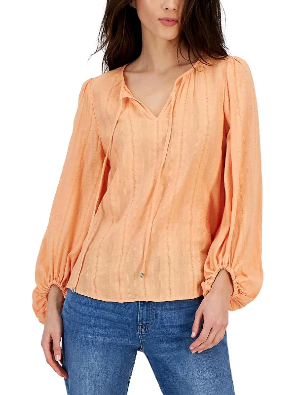 Hunting ShirtsWomens Textured Puff Sleeves Blouse