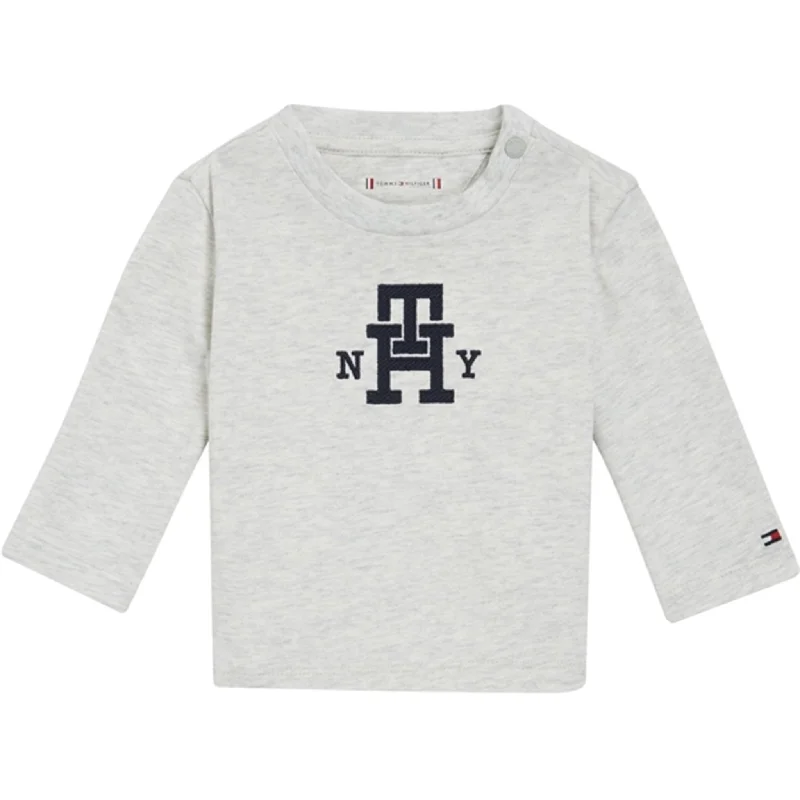 Button-Up ShirtsTommy Hilfiger Baby Monogram Blouse New Light Grey Heather