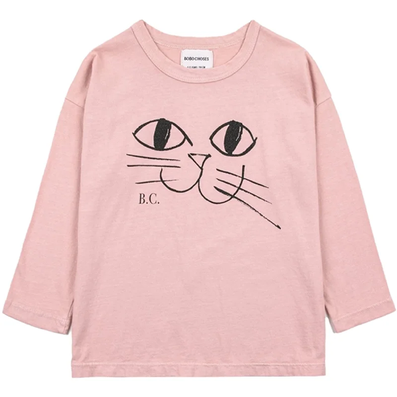 Hemp ShirtsBobo Choses Pink Smiling Cat Blouse