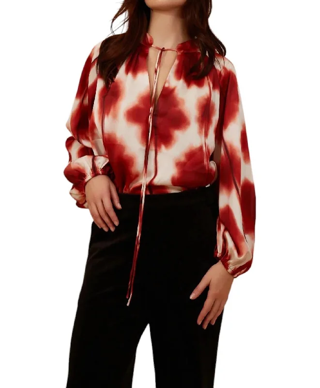 Branded ShirtsBleeding Hearts Billow Blouse In Rust