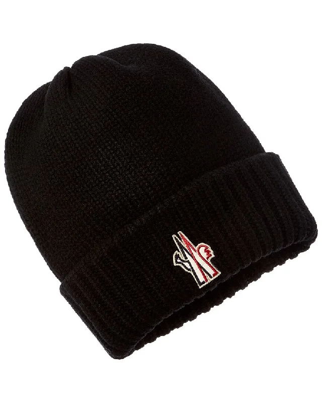 Winter JacketsMoncler Logo Tricot Wool Beanie