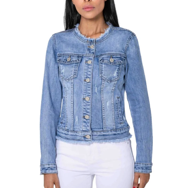 Lace-Up JacketsJean Jacket In Light Blue