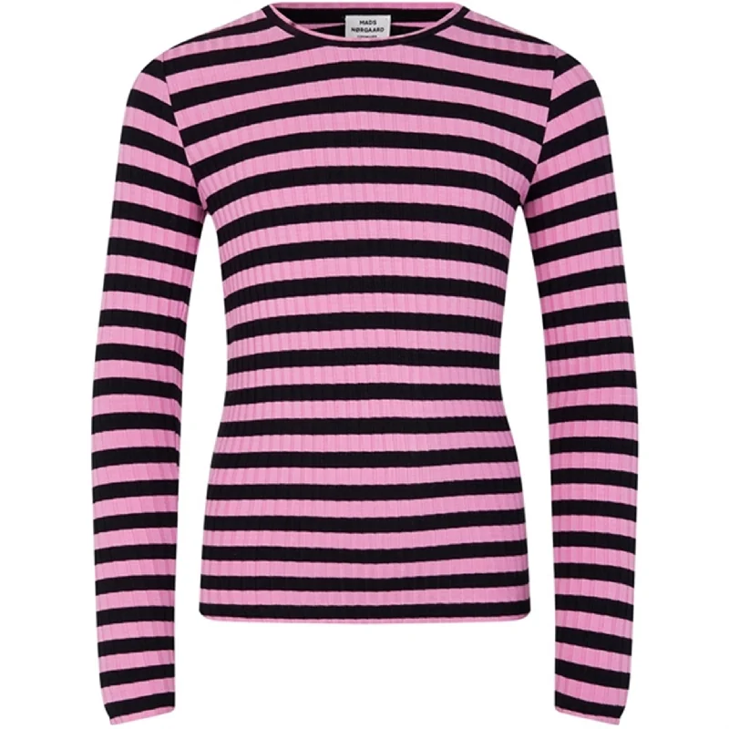 Thermal ShirtsMads Nørgaard 5x5 Classic Stripe Talika Blouse Stripe/Begonia Pink