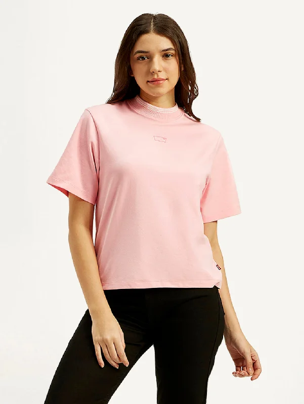 Women's Solid Collar Neck T-shirtBranded T-Shirts