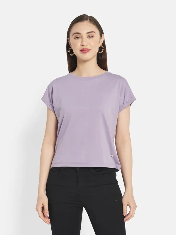 Women Lilac T-ShirtPocket T-Shirts