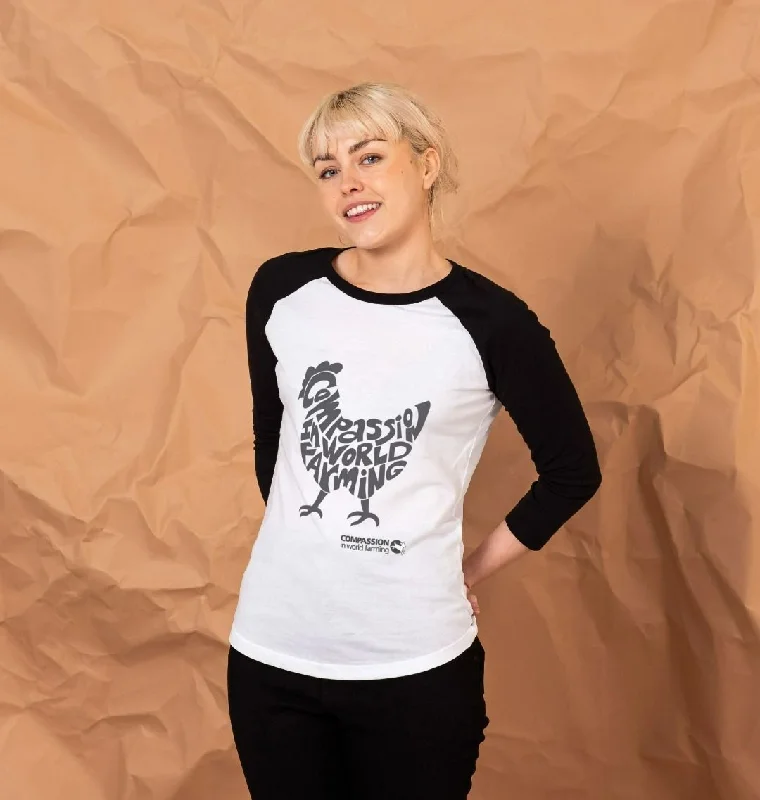 Women's Compassion Chicken Baseball T-ShirtHip-Hop T-Shirts