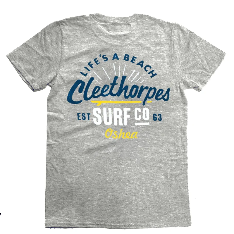 Cleethorpes Grey Life'S A Beach T-ShirtStriped T-Shirts