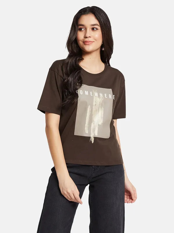 Mettle Women Round Neck Graphic Printed T-ShirtOutdoor T-Shirts