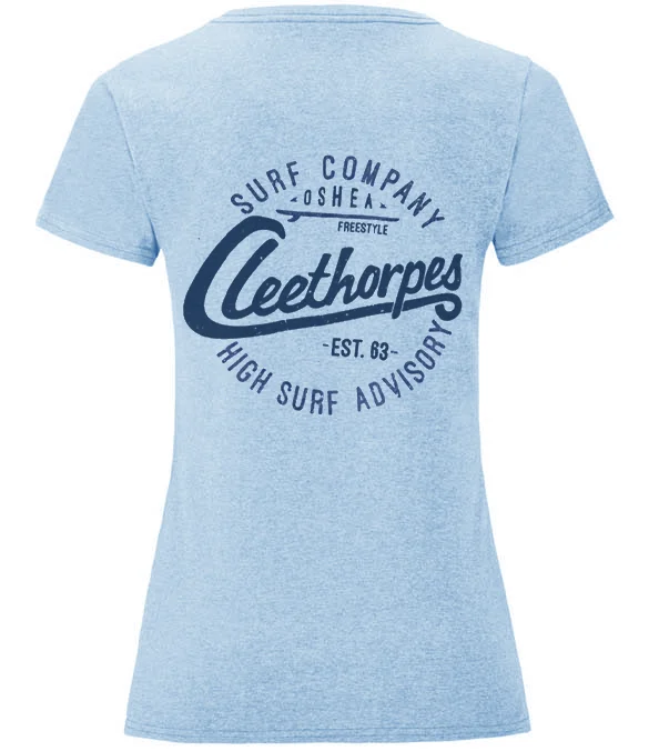 Cleethorpes Ladies Surf Blue High Surf T-ShirtDistressed T-Shirts