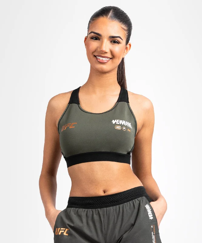 UFC Adrenaline by Venum Fight Week Women’s Sports Bra - Khaki/BronzeJersey T-Shirts