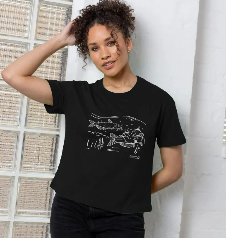 Women's Catfish Boxy T-shirtStudded T-Shirts