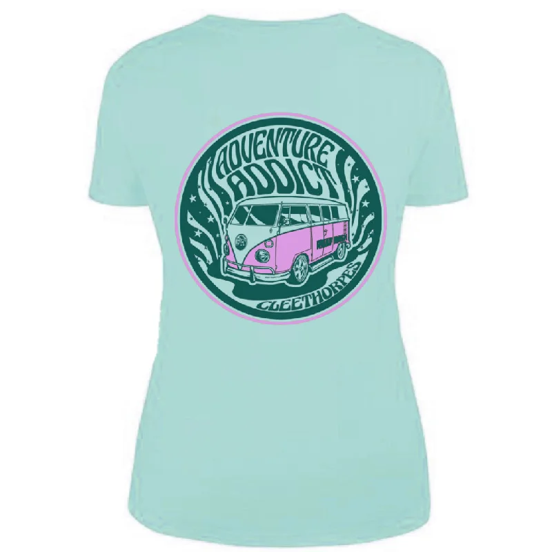 Cleethorpes Women'S "Adventure Addict" T-ShirtAsymmetrical T-Shirts