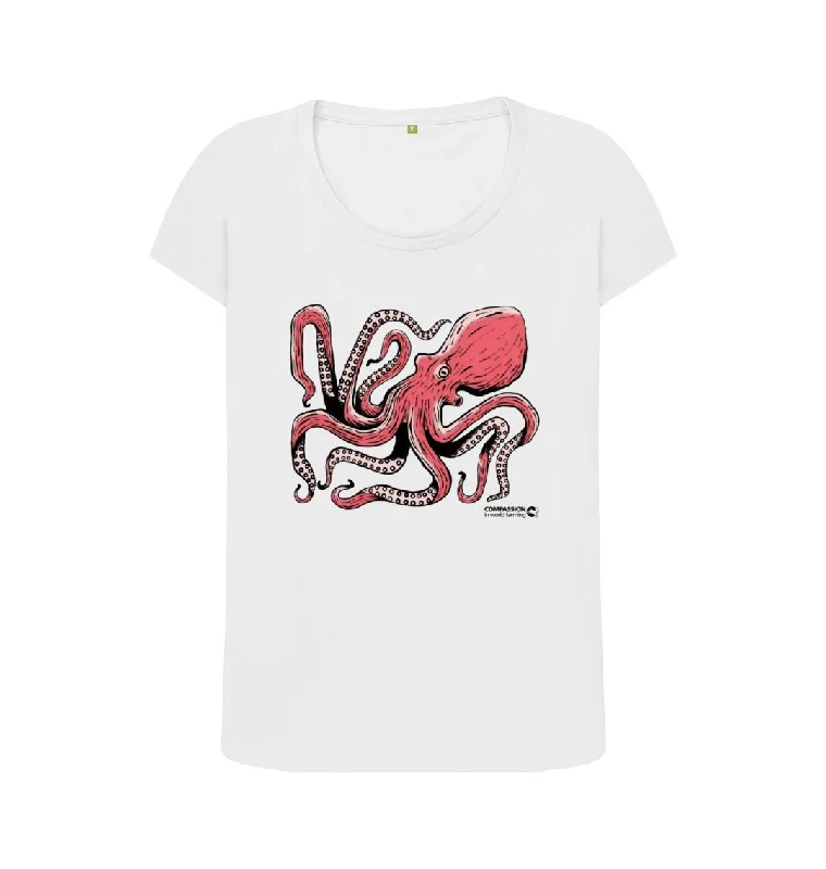 Women's Octopus Scoop Neck T-ShirtRelaxed Fit T-Shirts