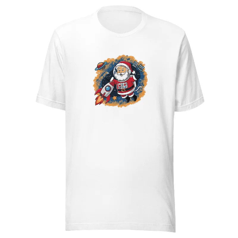 Astronaut Santa Graphic Women Staple Eco T-ShirtColorblock T-Shirts