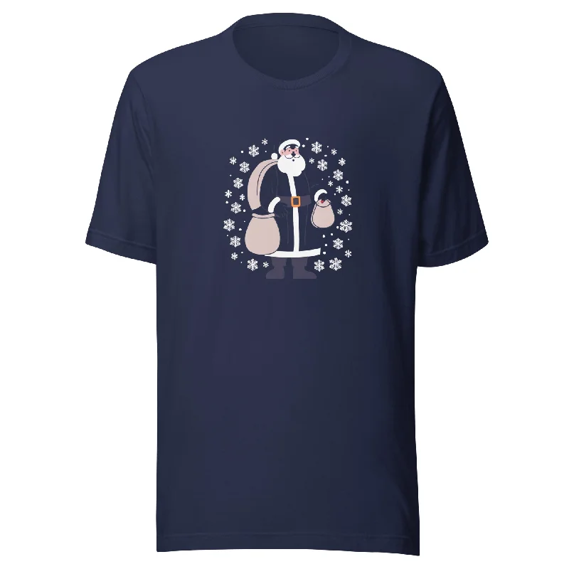 Santa's Snowy Surprise Christmas Graphic Women Staple Eco T-ShirtMinimalist T-Shirts