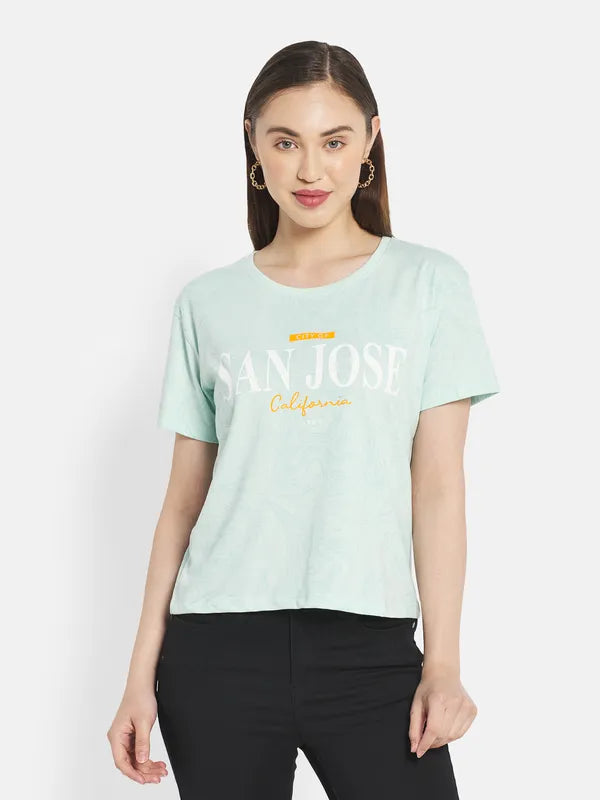 Women Pastel Mint T-ShirtPlush T-Shirts