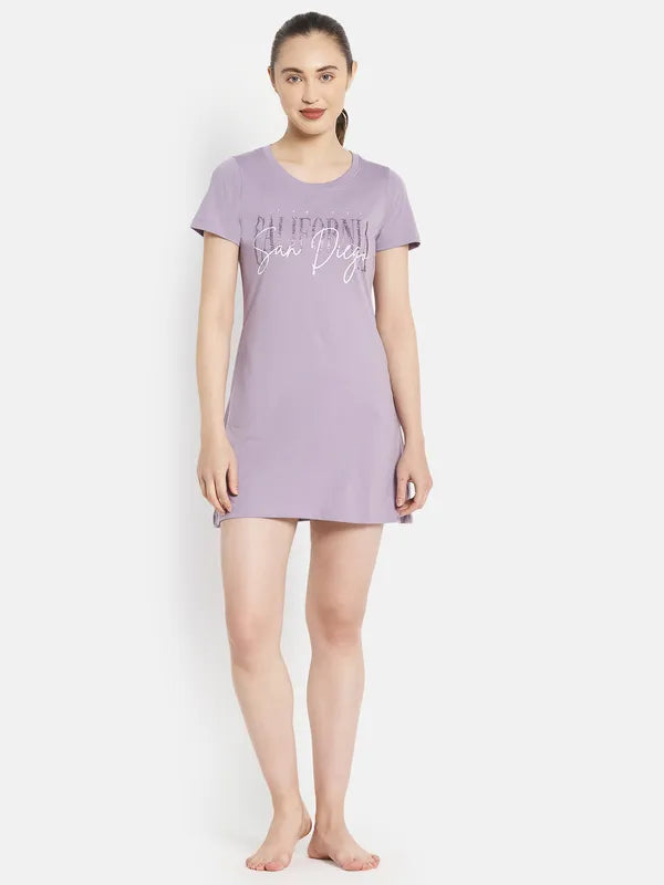 Women Lilac T-ShirtV-Neck T-Shirts