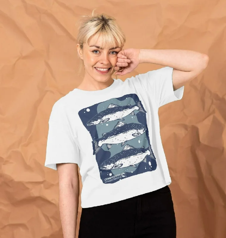 Women's Salmon Boxy T-shirtRelaxed Fit T-Shirts