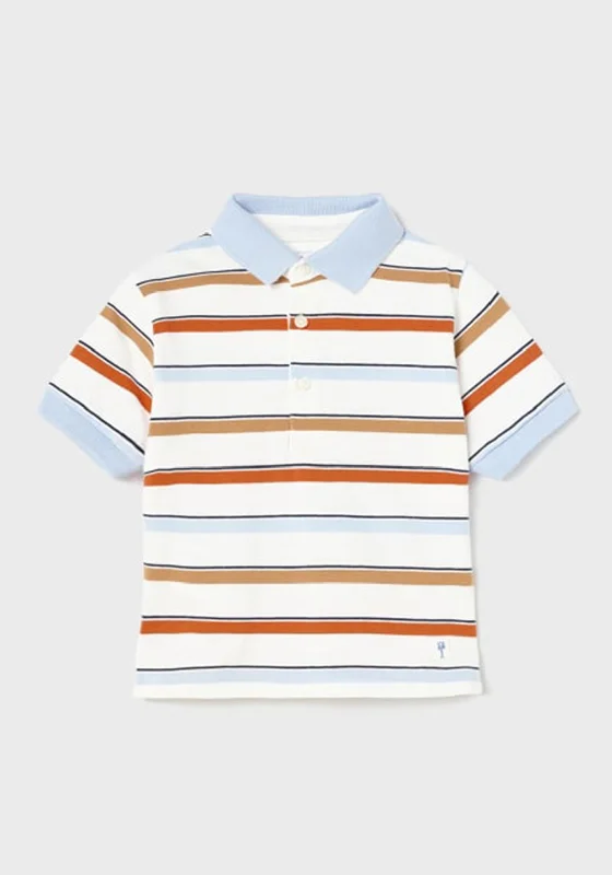 Mayoral Baby Boy Stripe Polo Shirt, Blue MultiPetite polo shirt