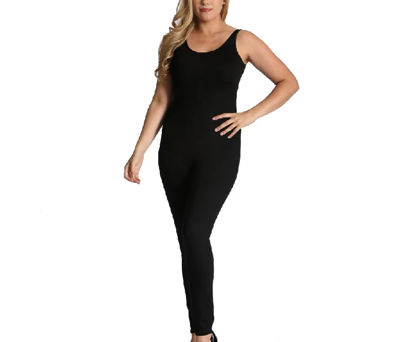 InstantFigure Curvy Plus Size Pant Bodysuit scoop neck 168231CPlus size women's solid color tops