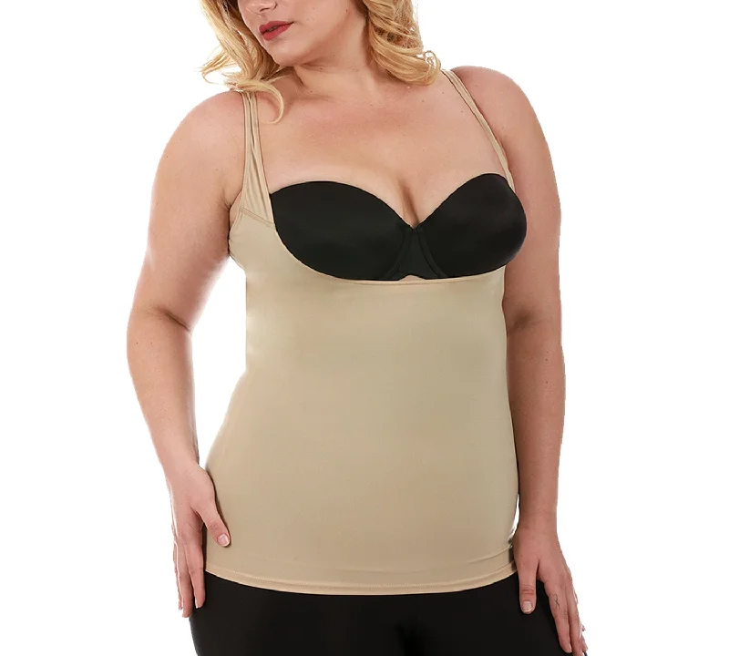 InstantFigure Underbust Tank Top Curvy Plus Size Shapewear WT40041CPlus size women's lace tops