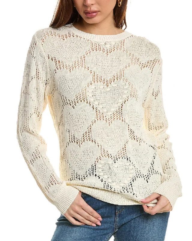 ANNA KAY Heart SweaterPerformance Knit Tops