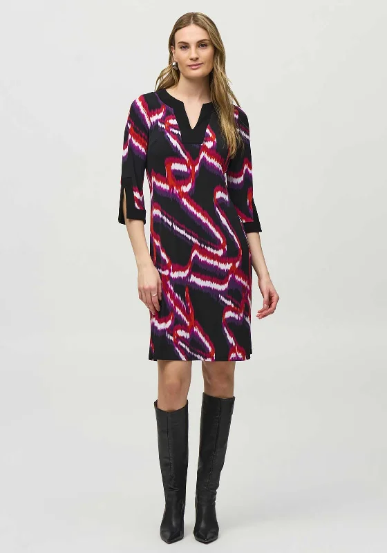 Joseph Ribkoff Printed Shift Dress, Black Multi