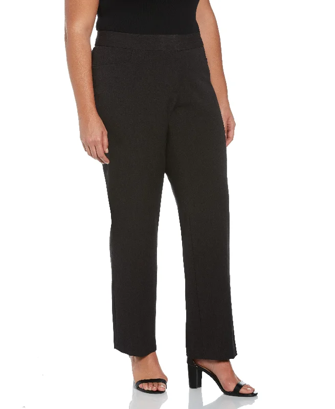 Plus Size Gabardine Straight Leg Pant - Curvy FitLarge women's anti-static tops