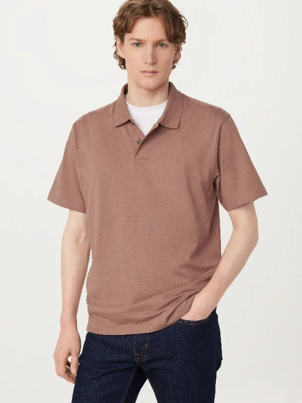 The Boxy Polo in WalnutClassic polo shirt