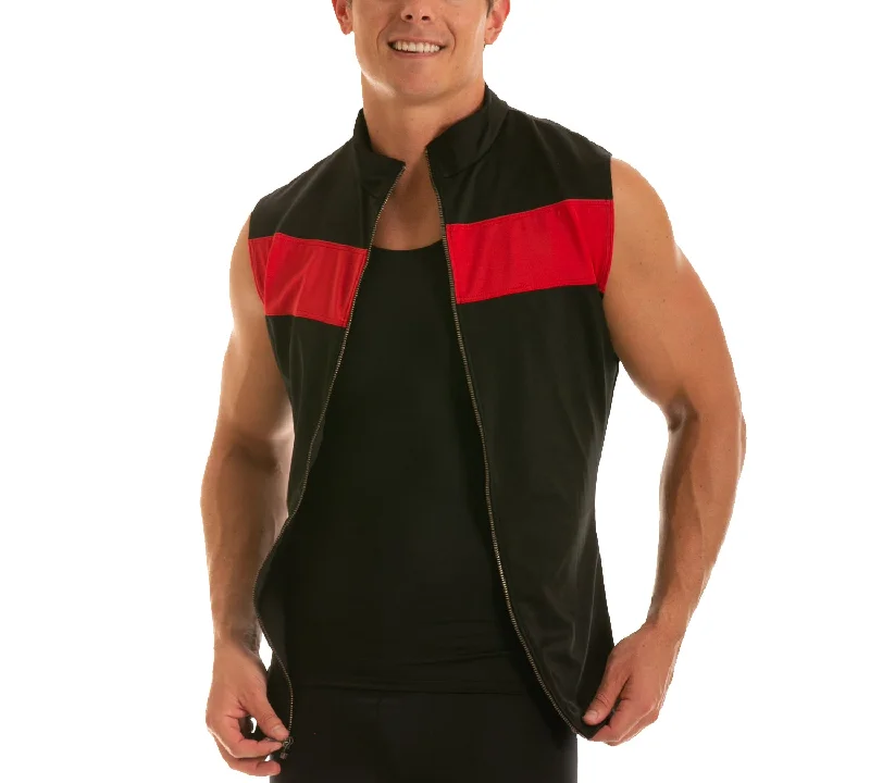 Insta Slim I.S.Pro USA Compression Activewear Color Block Zip Up Vest-MA0012