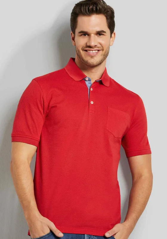 Bugatti Pocket Polo Shirt, RedGradient polo shirt