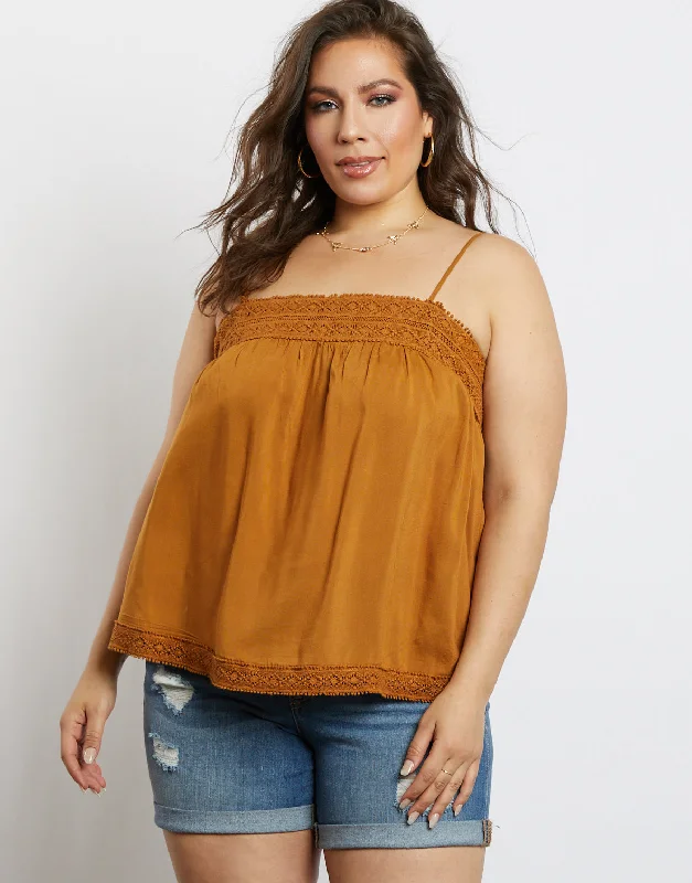 Plus Size Hailey Embroidered TankLarge women's cardigan tops