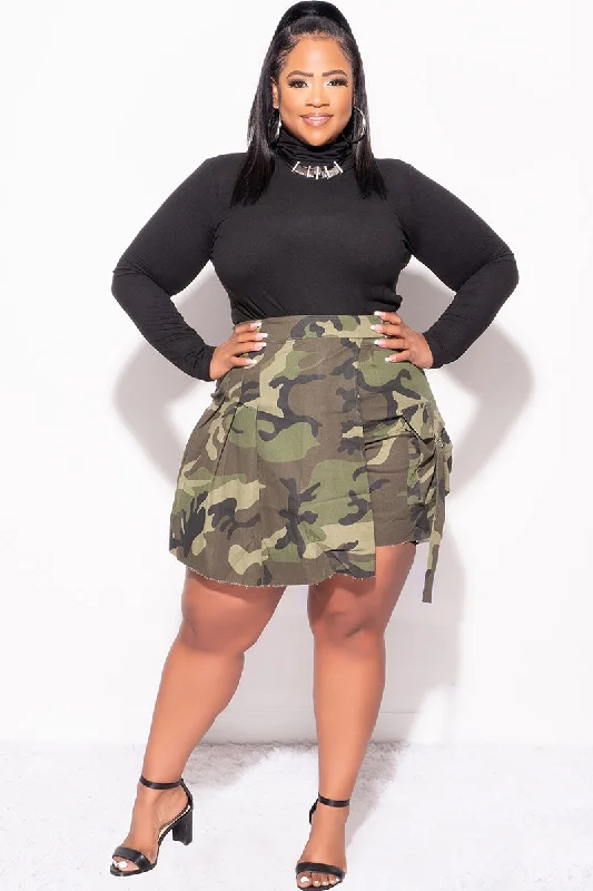 Final Sale Plus Size Skorts in Camouflage PrintWomen's outdoor tops