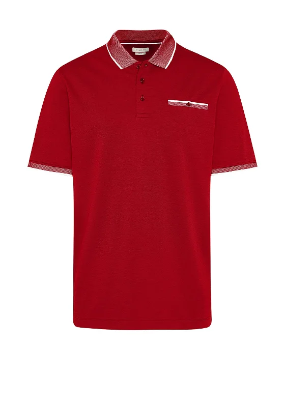 Bugatti Contrast Trim Polo Shirt, RedPadded polo shirt