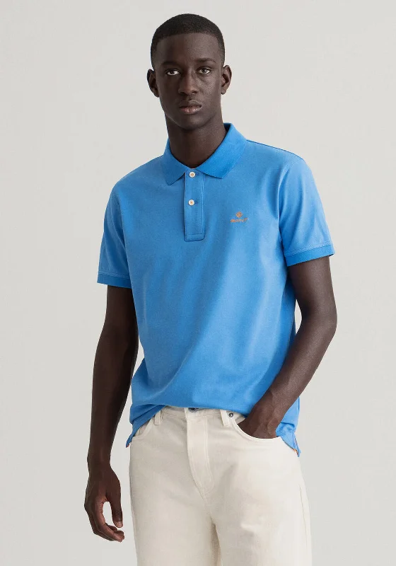 Gant Contrast Collar Pique Polo Shirt, Day BlueEvening polo shirt