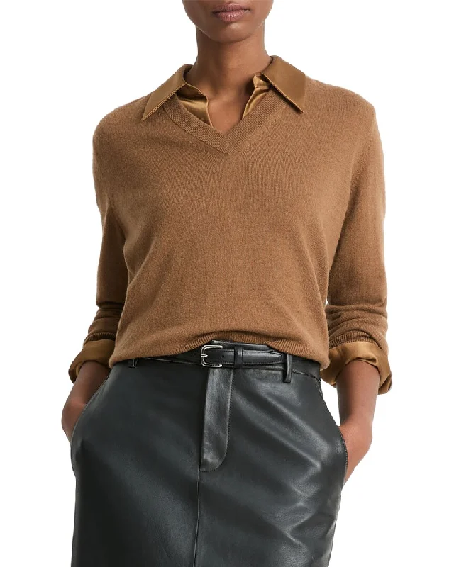 Vince Casual Cashmere V-Neck SweaterSpring Knit Tops