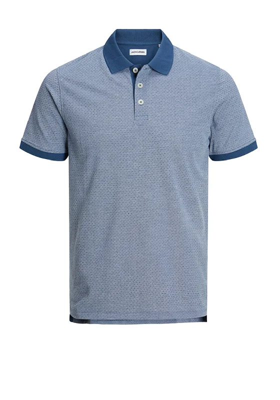 Jack & Jones Paulos Ditsy AOP Polo Shirt, Ensign BlueEco-friendly polo shirt