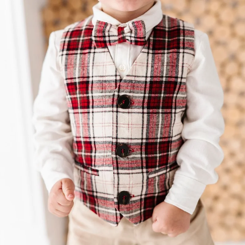 Plaid Holiday Vest