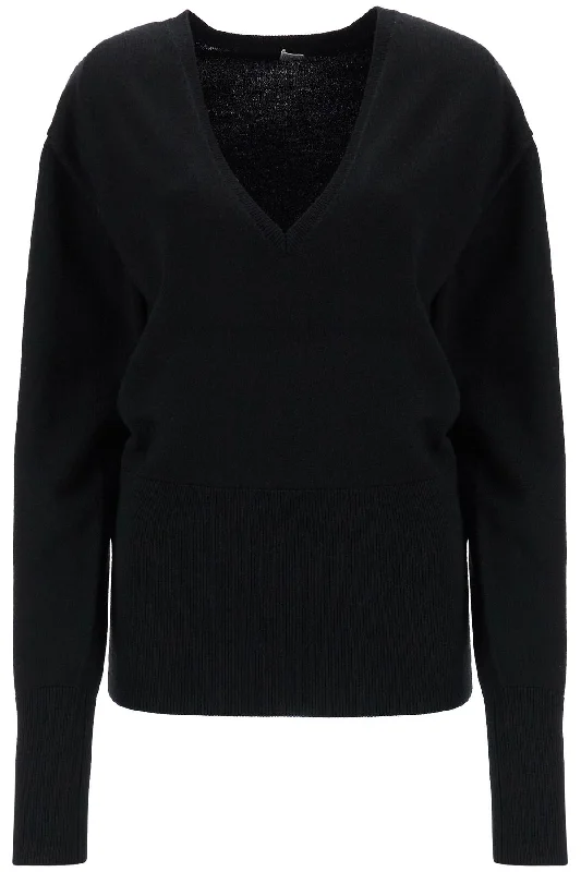 Toteme Women's Rws Wool Sweater With Deep V-NeckStatement Knit Tops